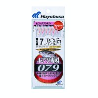 ハヤブサ 079ピンクスキン HS079 6本鈎 6号 (ハリス 1.5号)　【10点セット】
