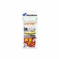 ハヤブサ 一押しサビキ 黄金アジ 8本鈎 SS223 8号 (ハリス 1.5号) 【10点セット】