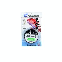 ハヤブサ ふかせ真鯛 4.5m 2本鈎 E-721 12号 (ハリス 6号) 【5点セット】