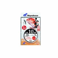 ハヤブサ ふかせ真鯛 10m1本鈎 SE212 12号 (ハリス 5号) 【5点セット】