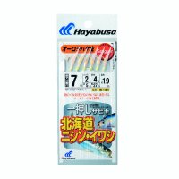 ハヤブサ 北海道ニシン・イワシ 6本鈎1セット HS434 6号 （ハリス　1.5号）【10点セット】