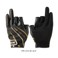 ≪'17年10月新商品！≫ サンライン ステータス・グローブ（3本） STG-233 ブラック×ゴールド LLサイズ