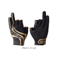 ≪'18年11月新商品！≫ サンライン ネオプレーングローブ(3本) SUG-412 ブラック×ゴールド Mサイズ [11月発売予定/ご予約受付中]