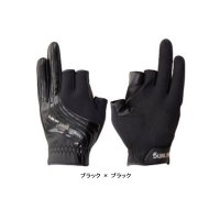 ≪'18年11月新商品！≫ サンライン ネオプレーングローブ(3本) SUG-412 ブラック×ブラック Mサイズ [11月発売予定/ご予約受付中]