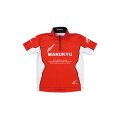≪'19年4月新商品！≫ マルキュー ジップアップシャツ02(半袖) レッド Lサイズ [4月発売予定/ご予約受付中]