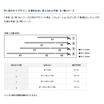 画像2: ≪'19年9月新商品！≫ ダイワ 総塗 竿掛 冴 小仕舞 2本物・Y 〔仕舞寸法 85cm〕 【保証書付き】