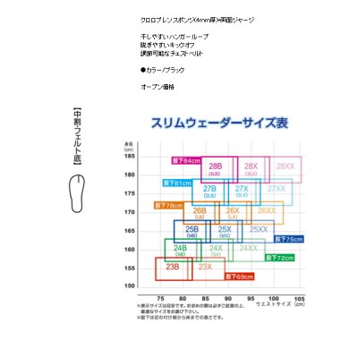 画像2: 阪神素地 スリムウェーダー (中割・フェルト底) WA-510 ブラック 25XX