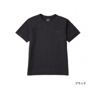 画像1: ≪'21年3月新商品！≫ シマノ ドライTシャツ(半袖) SH-076U ブラック Sサイズ [3月発売予定/ご予約受付中]