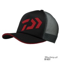 ≪'21年4月新商品！≫ ダイワ ベーシックメッシュキャップ DC-6221 ブラック×レッド フリーサイズ