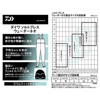 画像3: ≪'21年3月新商品！≫ ダイワ ソルトブレスウェーダーネオ(先丸) SW-4550B-NE ブラック Sサイズ