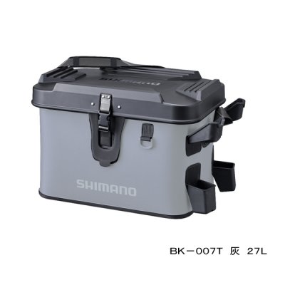 画像1: ≪'21年9月新商品！≫ シマノ ロッドレスト ボートバッグ(ハードタイプ) BK-007T グレー 27L [9月発売予定/ご予約受付中]