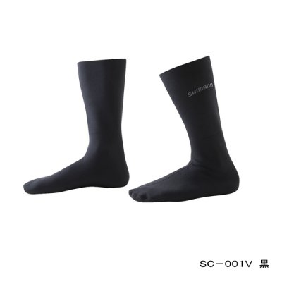 画像1: ≪'22年3月新商品！≫ シマノ CR ソックス 中丸 SC-001V ブラック Sサイズ [3月発売予定/ご予約受付中]