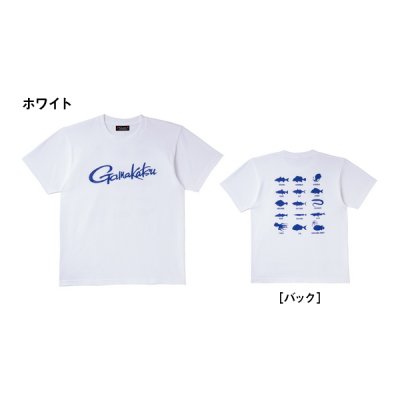 画像1: ≪'22年3月新商品！≫ がまかつ Tシャツ(筆記体ロゴ) GM-3576 ホワイト キッズ 150サイズ