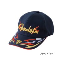 ≪'23年3月新商品！≫ がまかつ ゴアテックスインフィニアムTMウィンドストッパー(R)キャップ(6方) GM-9897 ブラック×レッド Mサイズ [3月発売予定/ご予約受付中]