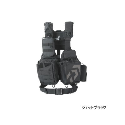 画像1: ≪'22年4月新商品！≫ ダイワ ベンチクールゲームベストV DF-6122 ジェットブラック フリーサイズ