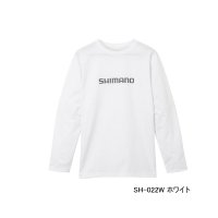 ≪'23年3月新商品！≫ シマノ ドライロゴTシャツ ロングスリーブ SH-022W ホワイト Sサイズ [3月発売予定/ご予約受付中]