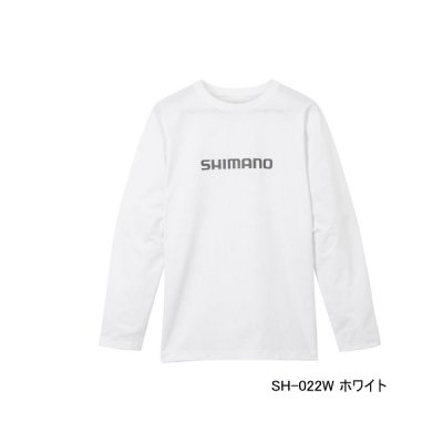 画像1: ≪'23年3月新商品！≫ シマノ ドライロゴTシャツ ロングスリーブ SH-022W ホワイト XLサイズ [3月発売予定/ご予約受付中]