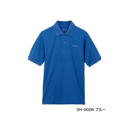 画像1: ≪'23年3月新商品！≫ シマノ プレステージ ポロシャツ SH-002W ブルー Lサイズ [3月発売予定/ご予約受付中]