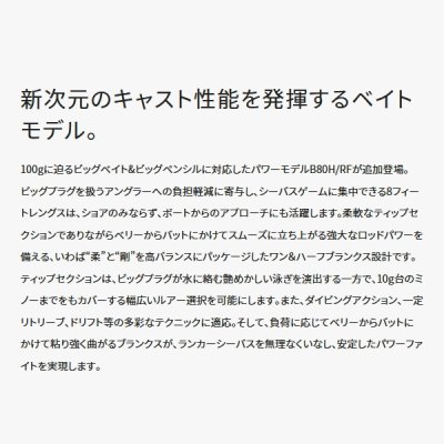 画像2: シマノ エクスセンス ジェノス B80H/RF 〔仕舞寸法 150cm〕 【保証書付き】 【大型商品1/代引不可】