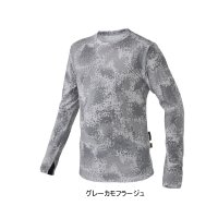 ≪'23年5月新商品！≫ がまかつ ノーフライゾーン(R) ロングスリーブクールTシャツ GM-3704 グレーカモフラージュ Sサイズ [5月発売予定/ご予約受付中]