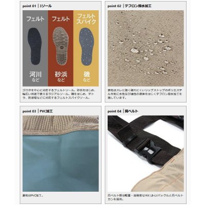 画像2: ≪'23年5月新商品！≫ PROX テフロンポリエステルウェダー チェスト (ラジアル） PX3312LL ライトキャメルベージュ LLサイズ