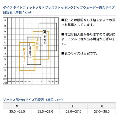 画像4: ≪'23年3月新商品！≫ ダイワ タイトフィットソルトブレス ストッキングジップウェーダー SW-4052BS-T ブラック LLサイズ