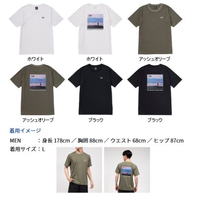 画像2: ≪'23年4月新商品！≫ ダイワ フォトプリントTシャツ レイク DE-6923 ブラック Mサイズ