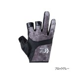 ≪'23年4月新商品！≫ ダイワ ゲームグローブ 3本カット DG-8023 ブロックグレー Lサイズ