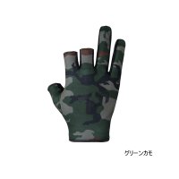 ≪'23年4月新商品！≫ ダイワ 速乾グローブ 3本カット DG-6423 グリーンカモ XLサイズ