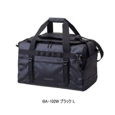 画像1: ≪'23年9月新商品！≫ シマノ アングラーズダッフル BA-102W ブラック Lサイズ [9月発売予定/ご予約受付中]