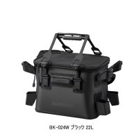 ≪'23年9月新商品！≫ シマノ ロッドレスト タックルバッグ (レスト4/ハードタイプ) BK-024W ブラック 22L [9月発売予定/ご予約受付中]