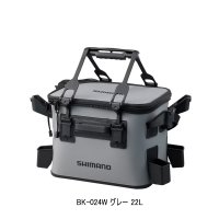 ≪'23年9月新商品！≫ シマノ ロッドレスト タックルバッグ (レスト4/ハードタイプ) BK-024W グレー 22L [9月発売予定/ご予約受付中]