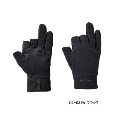 画像1: ≪'23年9月新商品！≫ シマノ ゴアテックス ウィンドストッパー(R) フリース グローブ 3 GL-031W ブラック XLサイズ [9月発売予定/ご予約受付中]