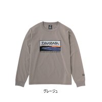 ≪'23年9月新商品！≫ ダイワ グラフィックロングTシャツ サーフ DE-8423 グレージュ Mサイズ