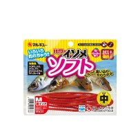 マルキュー パワーイソメソフト (中) 赤イソメ (1箱ケース・10袋入)