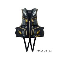 がまかつ フローティングベスト GM-2193 ブラック×ゴールド Mサイズ