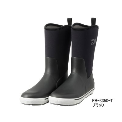 画像1: ≪'23年10月新商品！≫ ダイワ タイトフィット フィッシングロングブーツ FB-3350-T ブラック Lサイズ