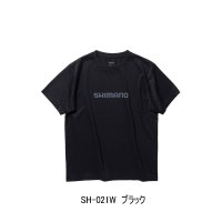 ≪'24年3月新商品！≫ シマノ ドライロゴTシャツ ショートスリーブ SH-021W ブラック Sサイズ [3月発売予定/ご予約受付中]