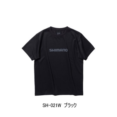 画像1: ≪'24年3月新商品！≫ シマノ ドライロゴTシャツ ショートスリーブ SH-021W ブラック Sサイズ [3月発売予定/ご予約受付中]