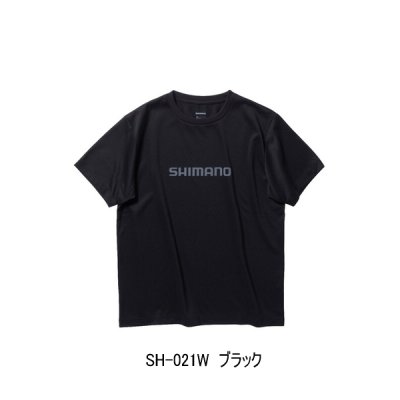 画像1: ≪'24年3月新商品！≫ シマノ ドライロゴTシャツ ショートスリーブ SH-021W ブラック 2XLサイズ [3月発売予定/ご予約受付中]