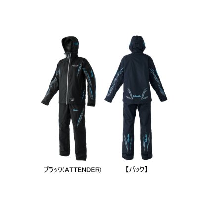 画像1: ××2024/06今季生産終了 ≪'24年4月新商品！≫ がまかつ アルテマシールドプロ レインスーツ GM-3718 ブラック(アテンダー) 7Lサイズ
