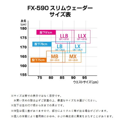 画像3: ××2024/04今季生産終了 ≪'24年3月新商品！≫ 阪神素地 国産スリムウェーダー FX-590 ブラック LBサイズ [3月発売予定/ご予約受付中]