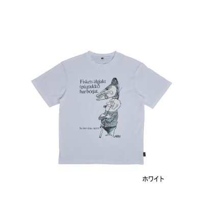 画像1: ≪'24年3月新商品！≫ アブガルシア バグオフ アングラー グラフィックTシャツ ホワイト Lサイズ 【返品不可】