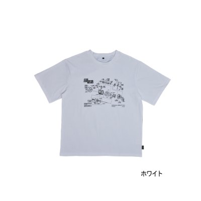 画像1: ≪'24年3月新商品！≫ アブガルシア バグオフ 4600CA展開図Tシャツ ホワイト Lサイズ 【返品不可】