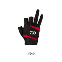 ≪'24年4月新商品！≫ ダイワ レザーフィットグローブ 3本カット DG-1424 ブラック XLサイズ