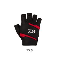 ≪'24年4月新商品！≫ ダイワ レザーフィットグローブ 5本カット DG-1524 ブラック Mサイズ