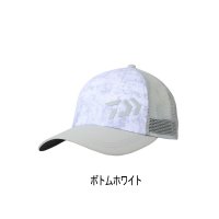 ≪'24年4月新商品！≫ ダイワ 3Dロゴハーフメッシュキャップ DC-6624 ボトムホワイト フリーサイズ
