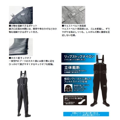 画像3: ≪'24年6月新商品！≫ ダイワ ソルトウェーダー SW-4503R-T ブラック LOサイズ