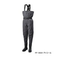 ≪'24年9月新商品！≫ シマノ DS4 ウェーダー チェストハイ カットピンフェルト FF-043X チャコール XSサイズ [9月発売予定/ご予約受付中]