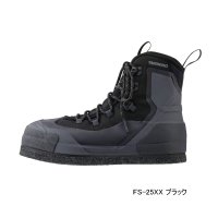 ≪'24年9月新商品！≫ シマノ ロックショアガードブーツ カットラバーピンフェルト FS-25XX ブラック 25.0cm [9月発売予定/ご予約受付中]
